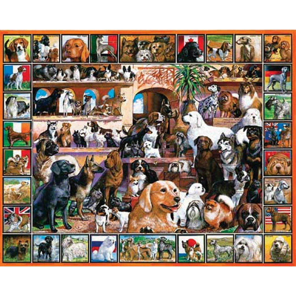 World of Dogs 1000 Piece Jigsaw Puzzle, DOG BREEDS Every popular