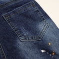 thumbnail image 6 of KIDSCOOL SPACE Baby Boys Little Kid Elastic Ripped Jeans StoneWashed Pants,5-6 Years, 6 of 7