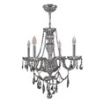 thumbnail image 4 of Provence Collection 4 Light Chrome Finish and Black Crystal Chandelier 23" D x 25" H Medium, 4 of 6