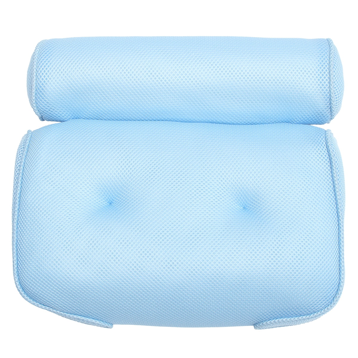 Bath Pillow Hot Tub Pool Suction Cups Neck Support White SOFT 6.5" x 11" 
