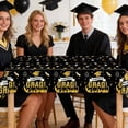 thumbnail image 4 of 3 Pack Graduation Tablecloth,Graduation Decorations Class of 2026 Graduation Party Decorations,54"x108" Black and Gold Plastic Table Cloth Disposable Rectangle for Home,School,Party Supplies, 4 of 7
