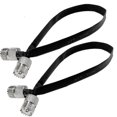 thumbnail image 1 of 2pcs- 20cm RF Coaxial Cable Window/Door Pass Through Flat Cable, SO239 UHF Female to Female Male Con, 1 of 5