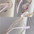 thumbnail image 6 of 4 Pairs of Women Rectangular Blue Light Blocking Reading Glasses 3.00 Men Metal Red Presbyopic Glasses Readers +3.0, 6 of 7