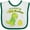 White and Green, variant on Inktastic I'm Gonna Be a Big Brother-dino Boys Baby Bib