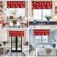 thumbnail image 5 of Red White Bow Farmhouse Short Window Curtain Valances, Modern Art Watercolor Bowknot Rod Pocket Kitchen Valances for Living Room Bedroom Bathroom Cafe 54" x 18", 5 of 8