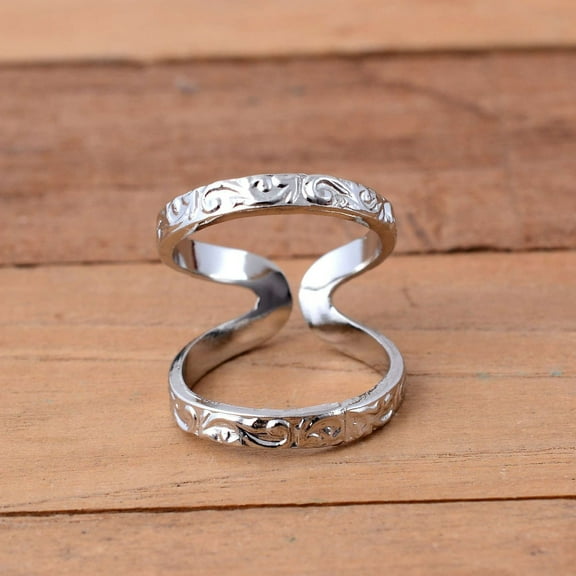 SS DESIGNS Handmade Adjustable arthritis ring, 925 Silver splint ring, Thumb Ring