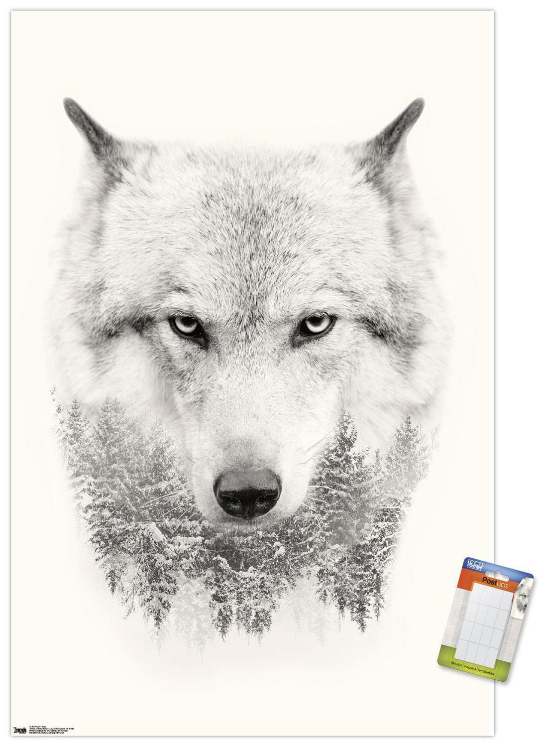 Wolf - Trees Wall Poster