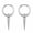 Silver, variant on Gothic Rock Stainless Steel Men Women Spike Cone Drop Hoop Huggie Earrings-Black