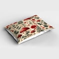thumbnail image 2 of Ambesonne Rustic Pillow Sham, Floral Woodland Mushrooms, 26" X 20", Champagne Dark Coral, 2 of 2