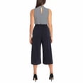 thumbnail image 2 of Sandra Darren Women's Jumpsuit Elastic Waist with Seam Pockets Wide Leg, Navy XS, 2 of 3