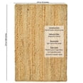 thumbnail image 2 of Homespice Natural Jute Braided Area Rug 6x9' to Enhance Your Space with Handspun Braided Rug with Natural Rug Charm, 2 of 7