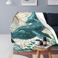 thumbnail image 4 of Vintage Ocean Whale Background Fleece Throw Blanket Ultra Soft Cozy Decorative Flannel Blanket All Season for Home Bed Couch Chair Travel 50x40in, 4 of 6