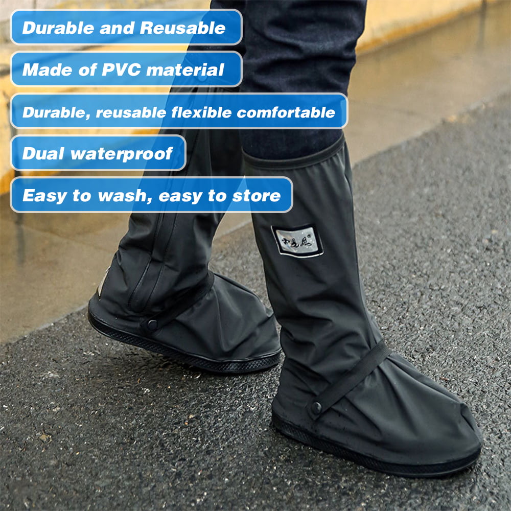 Details about   Silicone Shoes Covers Overshoes Reusable Waterproof Non-slip Rain Practical 