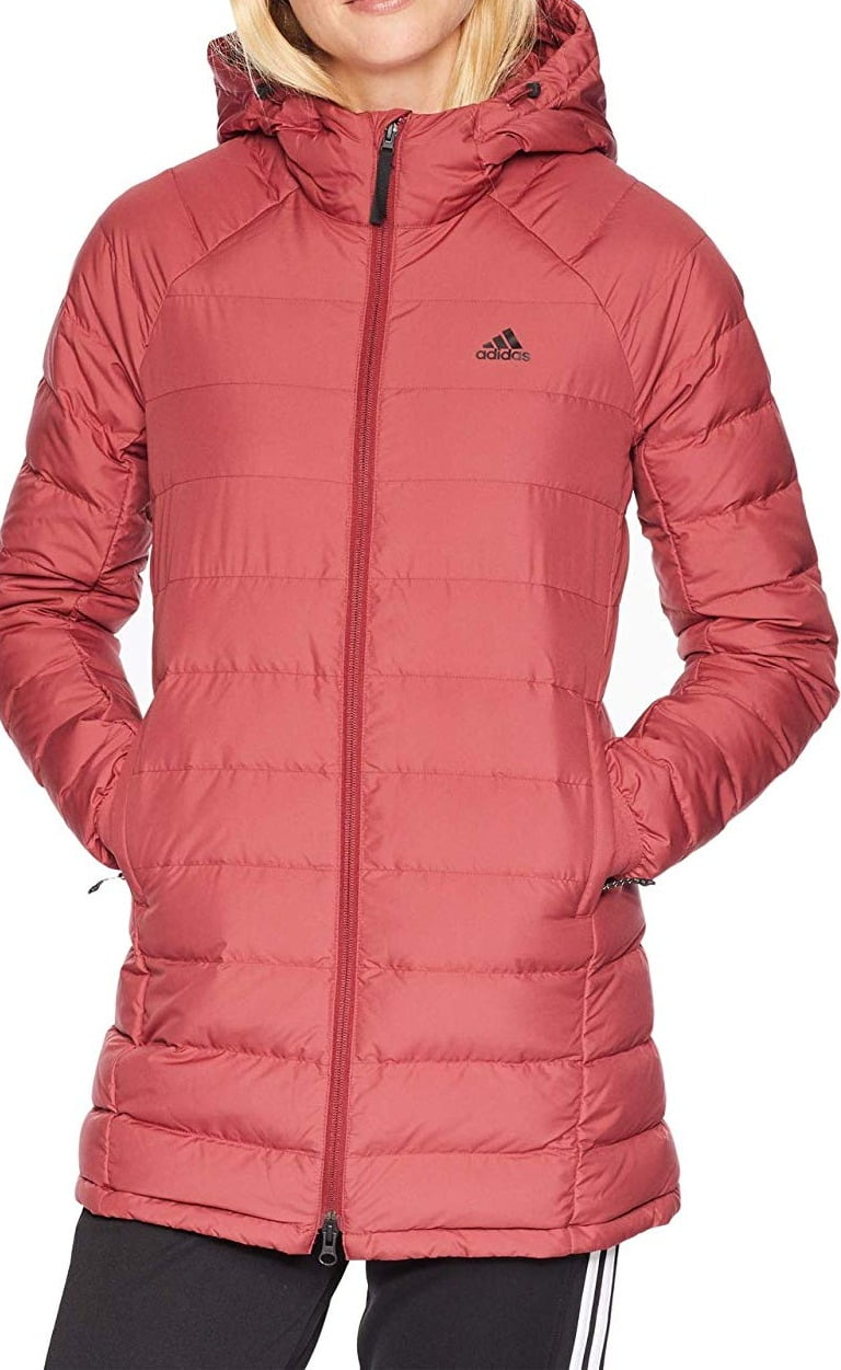 Adidas Coats & Jackets - Womens Jacket Logo Print Hooded Full Zip Puffer XS - Walmart.com 