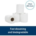 thumbnail image 4 of Marine & RV Toilet Paper - 4-Rolls - 1-Ply Quick Dissolve RV & Marine Septic Safe Bath Tissue - Dye & Fragrance Free - 280 Sheets Per Roll (40275), 4 of 5