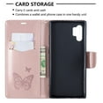 thumbnail image 3 of Galaxy Note 10 Plus / Note 10 Plus 5G Cases Covers Wallet, Allytech PU Leahter Butterfly Embossed Folio Flip Kickstand Shockproof Cards Cash Pouch Wallet Cover for Samsung Galaxy Note 10+ 5G, Pink, 3 of 7