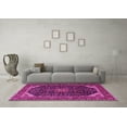 thumbnail image 3 of Ahgly Company Indoor Square Medallion Pink Traditional Area Rugs, 7' Square, 3 of 4