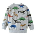 thumbnail image 5 of TFEOQRY Children boys cotton Shirts cartoon printed Long Sleeved Round Neck Top Childrens Looped Clothing, 5 of 7