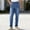 Navy high waisted straight leg jeans for women a1, variant on Usloyux Women's High Waisted Straight Leg Jeans with Pockets Casual Basic Regular Fit Ankle Length Trousers for Vacation Daily Wear, Light Blue S