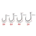 thumbnail image 4 of 100Pcs Barbed Coated Carp Fishing Hooks with Eye Design Made By Carbon Steel 8001 4, 4 of 8