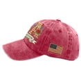 thumbnail image 6 of Minjewel Unisex 250th USA Anniversary Adjustable Hat Patriotic Vintage Baseball Cap Distressed Washed For July 4th Celebration,Red, 6 of 7