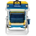 thumbnail image 3 of Homevative Cooler+ Folding Backpack Beach Chair with 5 Positions, Towel bar, XL Cooler Pouch, Storage Net, Cup and Phone Holder, Sunshine, 2 Pack, 3 of 7