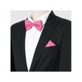 thumbnail image 7 of INSPIRE CHIC Men's Solid Color Necktie Pre-Tied Bow Tie and Pocket Square Set Ties for Wedding Business Hot Pink One Size, 7 of 7