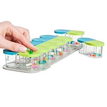 Sagely Smart Weekly Pill Organizer - Sleek AM/PM Twice a Day Pill Box with 7 Day Travel Containers and Reminder App (Large Enough to Fit Fish Oil and Vitamin D (Best Pill Reminder App Iphone)