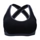 thumbnail image 2 of Mujer Yoga Fitness Stretch Entrenamiento Camiseta sin mangas Sin costuras Racerback Acolchado Sujetador deportivo (Negro XXL), 2 of 4