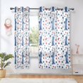 thumbnail image 6 of Statue Liberty with Stars Sheer Curtains Grommet Drapes Light Filtering for Bedroom Living Room 2 Panels 52" x 63", 6 of 7