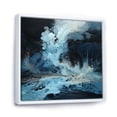 thumbnail image 2 of Designart "Ink Volcano In Black And Blue I" Geyser Floater Framed Canvas Wall Art, 2 of 5