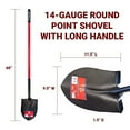 thumbnail image 5 of Bully Tools 82515 14-Gauge Round Point Shovel with Fiberglass Long Handle, 5 of 5
