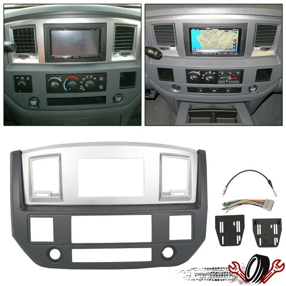 Stereo Radio Double Din Dash Kit For Dodge Ram 1500 2500 3500 Pickup 2006-2009