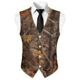 thumbnail image 5 of Yuyamidu Camo Hunting Oak Mens Suit Vest Business Formal Dress Vests for Men Size L Casual Wedding Tuxedo Party Waistcoat, 5 of 7