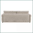 thumbnail image 5 of Haran Stylish Fabric Pull-Out Sleeper Sofa with Storage - Queen-Sized Bed - Living Room | Beige | Solid Wood Frame | Loose Back, 5 of 17