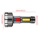 thumbnail image 3 of Linterna LED de cuatro núcleos de alta potencia con carga USB y luz lateral COB - Luz portátil de largo alcance para exteriores para acampada y emergencias, 3 of 9