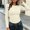 Beige, variant on UQJfacai Women's Long Sleeve Thermal Shirt Crew Neck Stretchy Slim Fit Undershirt Fall Winter Basic Layering Pullover Tops Pink XXL