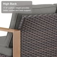 thumbnail image 5 of POCASSY Patio Furniture Set with Fire Pit, 4-Piece Wicker Outdoor Conversation Set with Swivel Glider Patio Chairs and 43" Propane Firepit Table, Luxury Outdoor Patio Fire Pit Set for Porch, Deck, 5 of 13