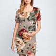 thumbnail image 2 of yoeyez Robes de Maternité pour Femmes à Manches Courtes, Col Rond, Robes à Fleurs, Robe Moulante en Coton de Maternité, Vêtements de Maternité pour Femmes Enceintes Multicolore,G, 2 of 6