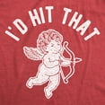 thumbnail image 2 of Mens Id Hit That T Shirt Funny Sarcastic Valentines Day Cupid Graphic Novelty Tee Graphic Tees, 2 of 7