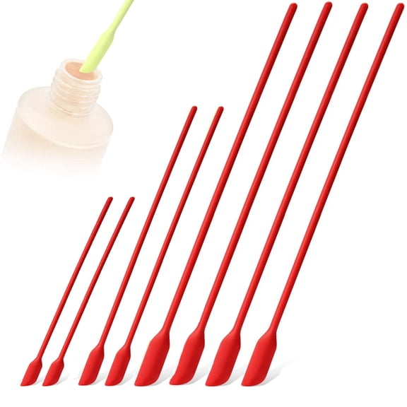 AURORA TRADE Mini Spatula Set, 8PCS Small Spatula Makeup Spatula Tool Heat Resistant Easily Scrape Silicone Spatula for Kitchen, Glass Jar, Storage Jar, Bottles, Cosmetic