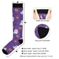 thumbnail image 3 of FORMRS Womens Knee High Socks Casual Long Thick Travel Daily Wear, 1 Pair, Halloween Purple Ghosts, 3 of 6