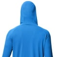 thumbnail image 4 of Dazajoo Men's Hooded Sun Protection T Shirts Casual Lightweight Quick Dry Long Sleeve Hoodie Outdoor Athletic Fishing Shirt Deals Today,Dark Blue,M, 4 of 9