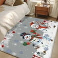 thumbnail image 4 of Hallway Runner Rugs 2.7x5 Ft, Grey Snowman Christmas Non Slip Area Rugs for Kitchen Bedroom Entryway, Xmas Snowflake Winter Ball Washable Carpet Runner Rug Floor Mats for Bedroom Home Decor, 4 of 9
