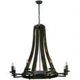 thumbnail image 4 of Meyda 140164 42 in. Barrel Stave Madera 8 Light Chandelier, Antique Iron Gate, 4 of 5