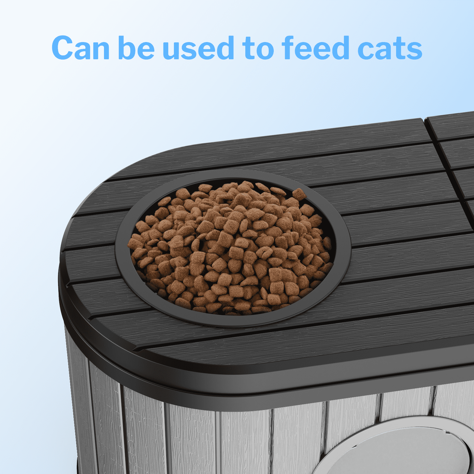 ZUCONKITCH Hidden Cat Litter Box Enclosure - Resin Furniture with Odor Control, Vented Design (Indoor/Outdoor, Black, 63.11"×17.8"×17.13")