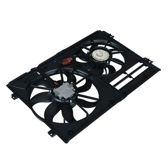 Car Dual Radiator Cooling Fan Replaces for 2005-2017 Audi A3 TT Quattro, 2005-2015 Volkswagen Jetta Passat 1.8L 1.9L 2.0L 2.5L 3.2L 3.6L