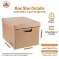 thumbnail image 2 of Archival Storage Boxes (8-pack) - Extra Strong 3-ply Side Walls  Heavy-duty Board Ready-to-assemble With Handles And Lids For Files Photo Legal/letter Size 12x16x10 Inches, 2 of 7