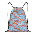 thumbnail image 1 of Gaeub Flamingo Drawstring Backpack Bag Sport Gym Sackpack Heavy Duty String Backpack for Men Women-Medium, 1 of 6
