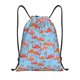 thumbnail image 1 of Fotbe Flamingo Bolsa Mochila con Cordón Estampada, Bolsa de Gimnasio Deportiva, Bolsa Cinch, Bolsa con Cordón para Hombres y Mujeres-Medium, 1 of 6